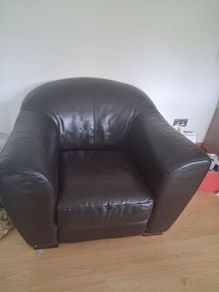 PRICE DROP real leather armchair