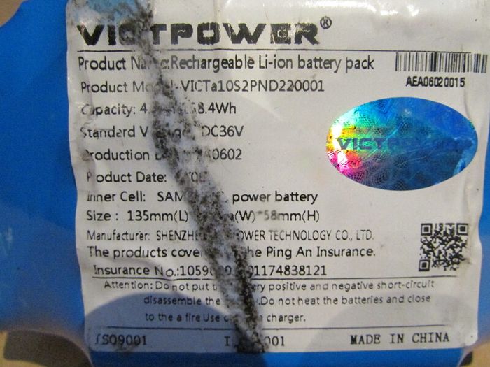 Lithium-ion Power Battery 36v