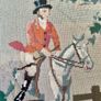 Vintage Tapestry Fox Hunt Oak Fire Screen Tilt Top Table Image 5