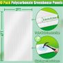 10 Pack 6mmx61x121cm Polycarbonate Sheets, 4' x 2' x 0.24" Twin-Wall Plastic Roofing Sheets, All Weather Clear Roofing Sheets Greenhouse Plastic Panels Outdoor Image 2