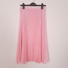 Club Monaco Pastel Pink Pleated Midi Skirt 4US/8UK/36EU