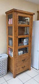 Solid Oak Display Cabinet