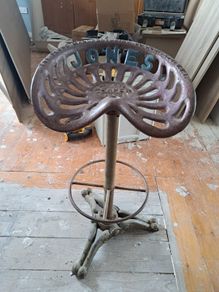 The Plano Manufacturing Co Chicago Jones Tractor Seat Cast Iron Original Antique