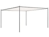 Gazebo with Flat Roof 4x4x2.4 m White 180 g/m.sqr