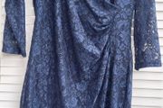 Navy lace wrap dress size 16