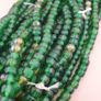 Vintage African style Green Glass Beads Necklace 24 inches Image 7