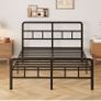 Double Bed Frame with Curved Headboard and Footboard Image 3