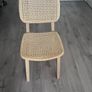 Four Voxlov IKEA light bamboo dining chairs Image 4