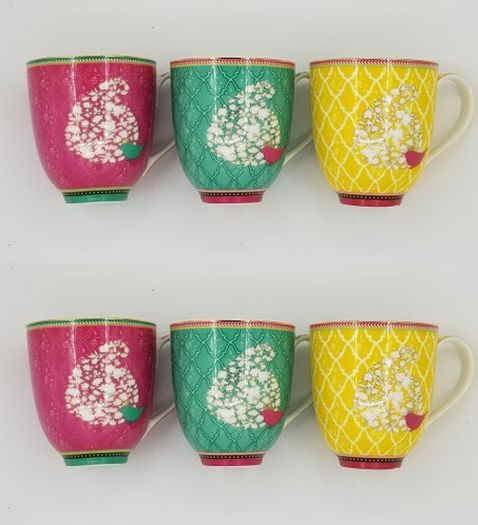 YourtheDish Gift Bird 6 Mug Coffee Set