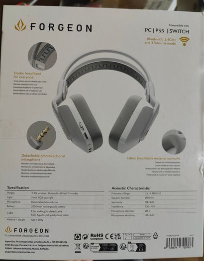 Forgeon Captain RGB Wireless Gaming Headset White