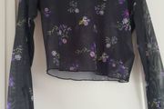 Reduced black/ floral top size M