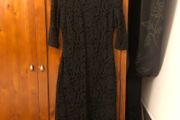 Black gothic midi dress