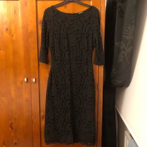 Black gothic midi dress