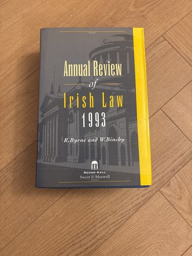 Title: Annual Review of Irish Law 1993, Byrne and Binchy, Roundhall 1994, hardcover with slipcase