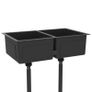 Handmade Kitchen Sink with Strainer Black Stainless Steel Image 4