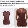 M&S linen wide trousers  utility waistcoat set Image 10