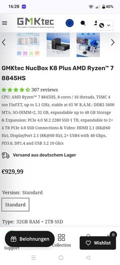 Gmktec K8 Plus 32gb Ddr5 5600, 2tb Ssd