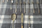 19-Piece Vintage EPNS Silver-Plated Cutlery &amp; Serving Utensil Lot