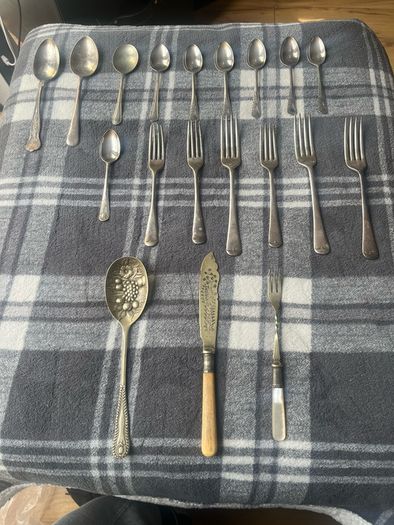 19-Piece Vintage EPNS Silver-Plated Cutlery & Serving Utensil Lot