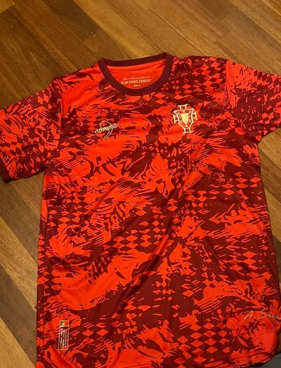 mens   red Portugal soccer jersey size xl