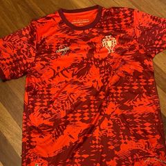 mens   red Portugal soccer jersey size xl