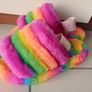 New UGG Fluff Rainbow Color Women's Slippers Image 2