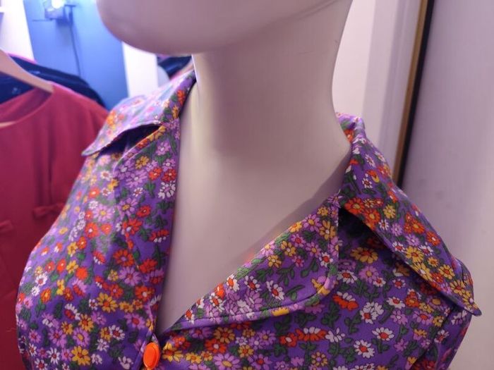 Super Cute 1970s Vintage Two Piece Peplum