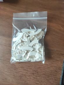 LEGO 48pcs white tile, round corner 3 x 3 macaroni
