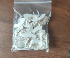 LEGO 48pcs white tile, round corner 3 x 3 macaroni
