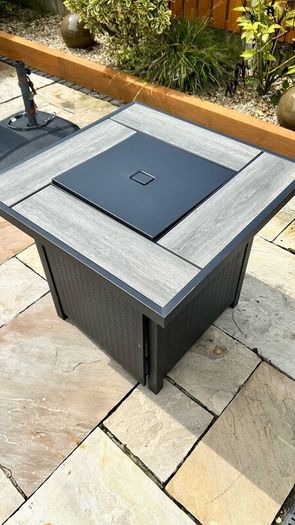 Gas Fire Pit and waterproof cover