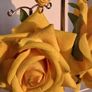 Realistic Yellow Extravagant Rose with Raffia Woven Stud Earrings Image 2