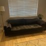 Navy three seater sofa Image 5