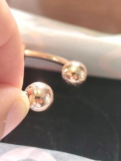 Pandora bangle bracelet 14k rose gold plated