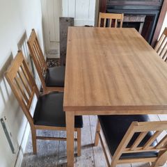 Dining table and 6 chairs