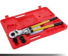 Plumbing Pipe Crimping Pliers Manual Crimper Tools with Torsion Spring and TH Jaws 16-32mm for PEX Aluminum Plastic Tube