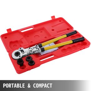 Plumbing Pipe Crimping Pliers Manual Crimper Tools with Torsion Spring and TH Jaws 16-32mm for PEX Aluminum Plastic Tube