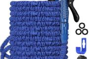 100Ft Expandable Garden Hose Pipe,Flexible Expanding Magic Hose with 3/4", 1/2" Fittings,Garden Hose with 7 Function Spray Nozzle (FREE POSTAGE)
