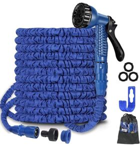 100Ft Expandable Garden Hose Pipe,Flexible Expanding Magic Hose with 3/4", 1/2" Fittings,Garden Hose with 7 Function Spray Nozzle (FREE POSTAGE)