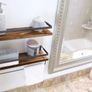 Shelves for Living Room  Cedar Wood Floating Shelves for Bathroom, Bedroom and Kitchen, Decorative Shelf Set of 2 Rustic Shelves with Rail Image 3