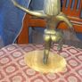 Very Old Bronze or Brass Cleopatra Dancing Figurine on a Marble Base Image 3