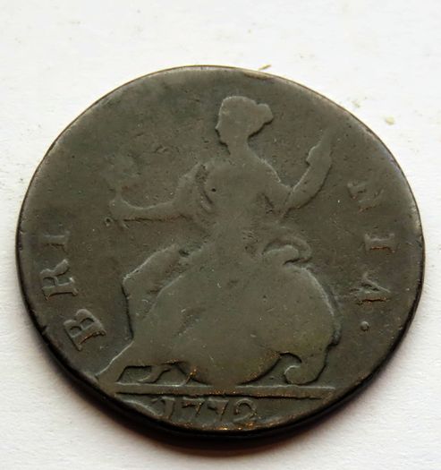 1772 Copper Half a penny King George III