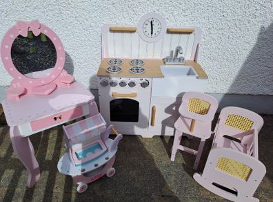 Premium Wooden Play Kitchen & Matching Toy Bundle - Bundoran Collection