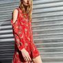 The Kooples - Red Silk Dress Image 3