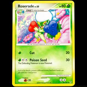 Roserade Lv.25 81/147 Uncommon Platinum Supreme Victors Pokemon Card 2009