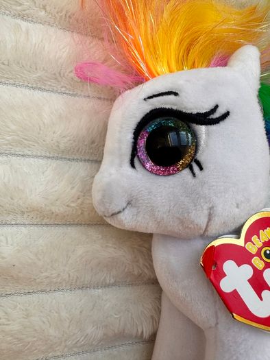 TY Beanie Boo Starr The White Pony approx. 16 cm. Plush Please see photos