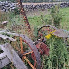 Vintage farm machinery