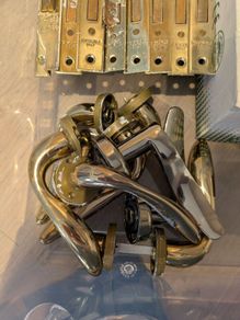 Various used handles and locks