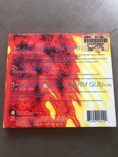 U2 Last Night On Earth Cd 1997 Single