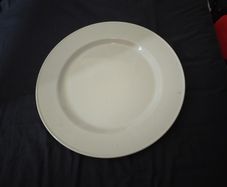 Set of 6 Steelite International 33cm Plain White Service / Chop Plates
