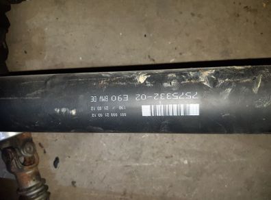 Bmw 3 Series E90  Saloon 318d  Manual 6 Speed Diesel 7575332-02  Propshaft